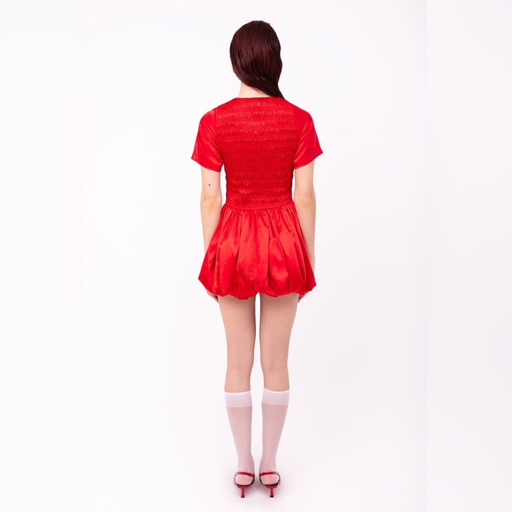 AMYLYNN Eleanor Satin Dress In Red - Picture 5 of 11